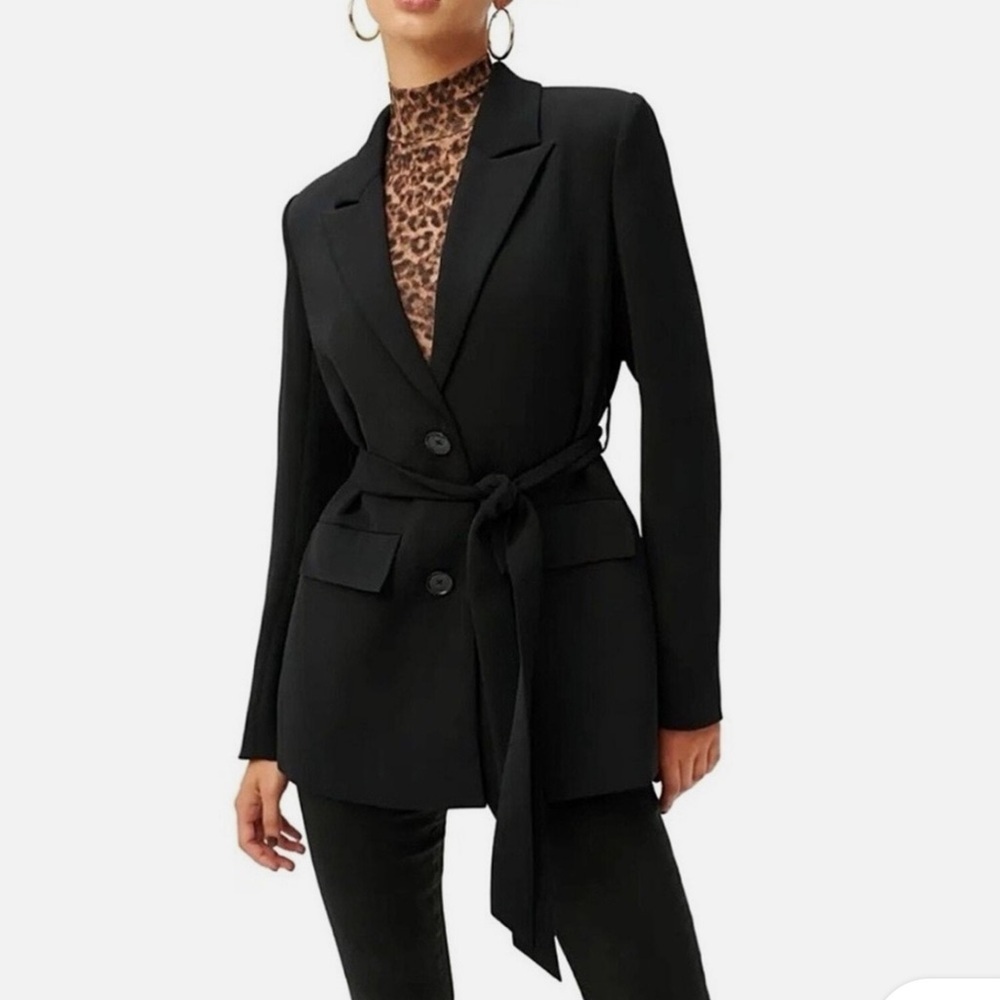 Good American Trench Tie Waist Trench Blazer